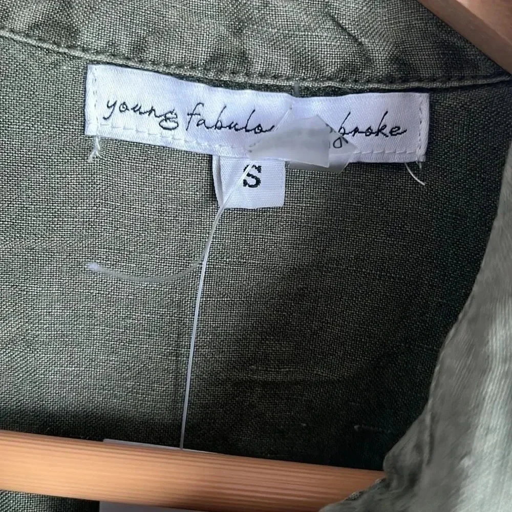 NEW young fabulous & broke river Romper in cadet Pigment